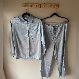 Victoria’s Secret Light Blue Satin Pajama Set